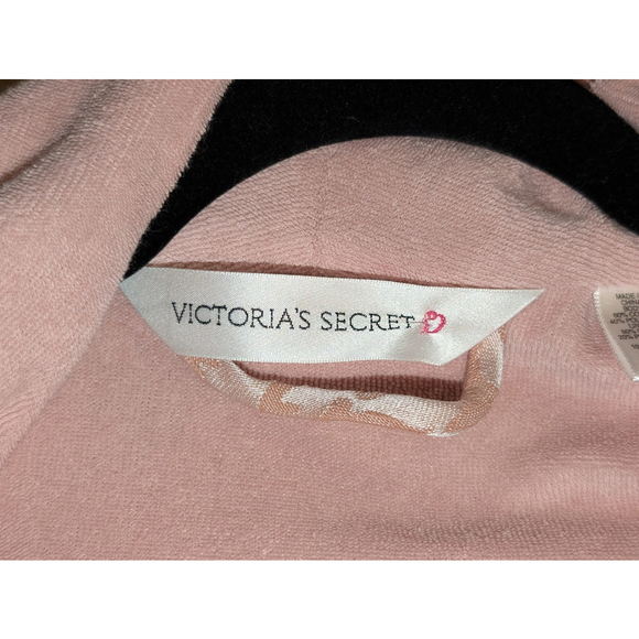 Victoria's Secret Dusty Pink Satin Medallion Belted Midi Robe XS Cozy - Picture 7 of 8